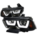 Spec-D Tuning 11-14 Dodge Charger Projector Headlights Black Housing With LED 2LHP-CHG11JM-TM